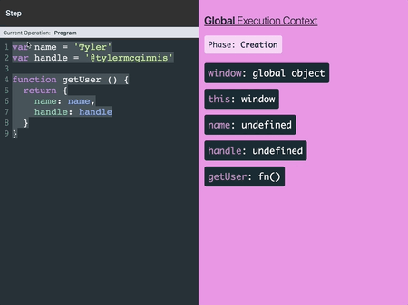 Animated GIF showing flow from creation phase to execution phase