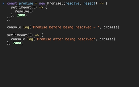 Use resolve to change the status of a promise to fulfilled