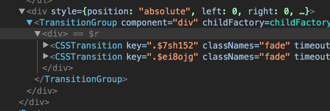 Why isn't it working yet? Two CSSTransition components