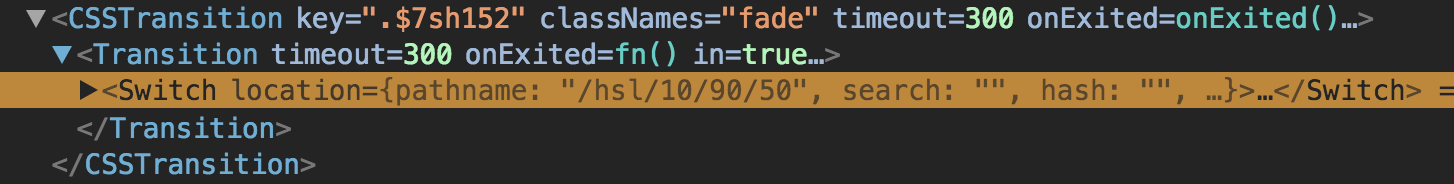 Detailed css transition component